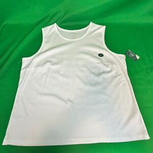 LL Bean Womens 2X Plus White Pima Tops Shell Tank 100% Supima Cotton NEW